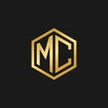 Vector Graphic Initials Letter MC Logo Design Template Royalty Free Stock Photo