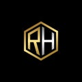 Vector Graphic Initials Letter RH Logo Design Template