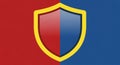 Vector shield icon design red blue security protection safety graphic Royalty Free Stock Photo