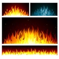 Vector graphic fire flames background