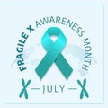 vector graphic of Fragile X Awareness Month good for Fragile X Awareness Month celebration. flat design. flyer design.flat