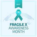 vector graphic of Fragile X Awareness Month good for Fragile X Awareness Month celebration. flat design. flyer design.flat