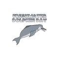 Vector graphic of freshwater dolphin day