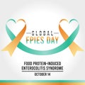 Vector graphic of global Food Protein-Induced Enterocolitis Syndrome day good for global Food Protein-Induced Enterocolitis Syndro