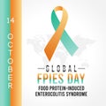 Vector graphic of global Food Protein-Induced Enterocolitis Syndrome day good for global Food Protein-Induced Enterocolitis Syndro