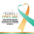 Vector graphic of global Food Protein-Induced Enterocolitis Syndrome day good for global Food Protein-Induced Enterocolitis Syndro