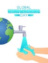 Vector graphic of global handwashing day