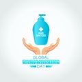 Vector graphic of global handwashing day