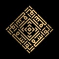 Golden calligraphy Al-Waasi` of kufi style