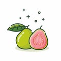 vector graphic of guava