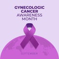 vector graphic of Gynecologic Cancer Awareness Month good for Gynecologic Cancer Awareness Month celebration. flat design. flyer