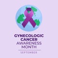 vector graphic of Gynecologic Cancer Awareness Month good for Gynecologic Cancer Awareness Month celebration. flat design. flyer