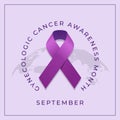 vector graphic of Gynecologic Cancer Awareness Month good for Gynecologic Cancer Awareness Month celebration. flat design. flyer