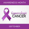 Vector graphic of Gynecologic Cancer Awareness Month good for Gynecologic Cancer Awareness celebration.