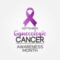 Vector graphic of Gynecologic Cancer Awareness Month good for Gynecologic Cancer Awareness celebration.