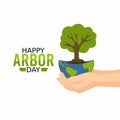 Vector graphic of happy arbour day good for happy arbour day celebration.