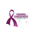 Vector graphic of honors caregivers awareness month