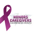 Vector graphic of honors caregivers awareness month