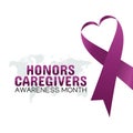 Vector graphic of honors caregivers awareness month