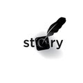 Story Pen Ink Logo Concept Royalty Free Stock Photo