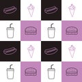Fresh of fast food wallpaper pattern