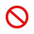 Prohibition banning sign symbol Vector Icon Illustration Isolated on White Background