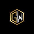 Vector Graphic Initials Letter GW Logo Design Template
