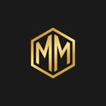 Vector Graphic Initials Letter MM Logo Design Template Royalty Free Stock Photo