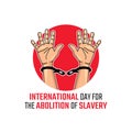 Vector graphic of International Day for the abolition of slavery