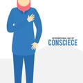 Vector graphic of international day of conscience good for day of conscience celebration.