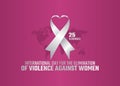 Vector graphic of international day for the elimination of violence against women Royalty Free Stock Photo