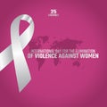 Vector graphic of international day for the elimination of violence against women Royalty Free Stock Photo