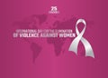 Vector graphic of international day for the elimination of violence against women Royalty Free Stock Photo