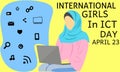 Vector graphic of International day of girls in ict