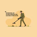 Vector graphic of international day for mine awareness and assistance in mine action good for day