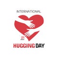 Vector graphic of international hugging day