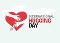 Vector graphic of international hugging day