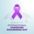 vector graphic of International Overdose Awareness Day good for International Overdose Awareness Day celebration. flat design. Royalty Free Stock Photo