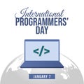 vector graphic of International Programmers Day ideal for International Programmers Day celebration