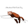 Vector graphic of international red panda day