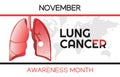 Vector graphic of lung cancer awareness month good for lung cancer awareness month celebration.