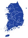 South Korea Regions Map