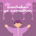 vector graphic of marhaban ya ramadhan ideal for ramadhan celebration
