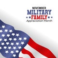 Vector graphic of military family appreciation month good for military family appreciation month celebration.