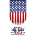 Vector graphic of military family appreciation month good for military family appreciation month celebration.