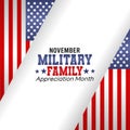 Vector graphic of military family appreciation month good for military family appreciation month celebration.