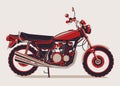 Vector graphic of a motorbike