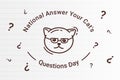 Vector graphic of National Answer Your Cat\'s Questions Day