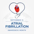 vector graphic of National Atrial Fibrillation Awareness Month good for National Atrial Fibrillation Awareness Month celebration.