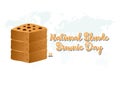 Vector graphic of national blonde brownie day